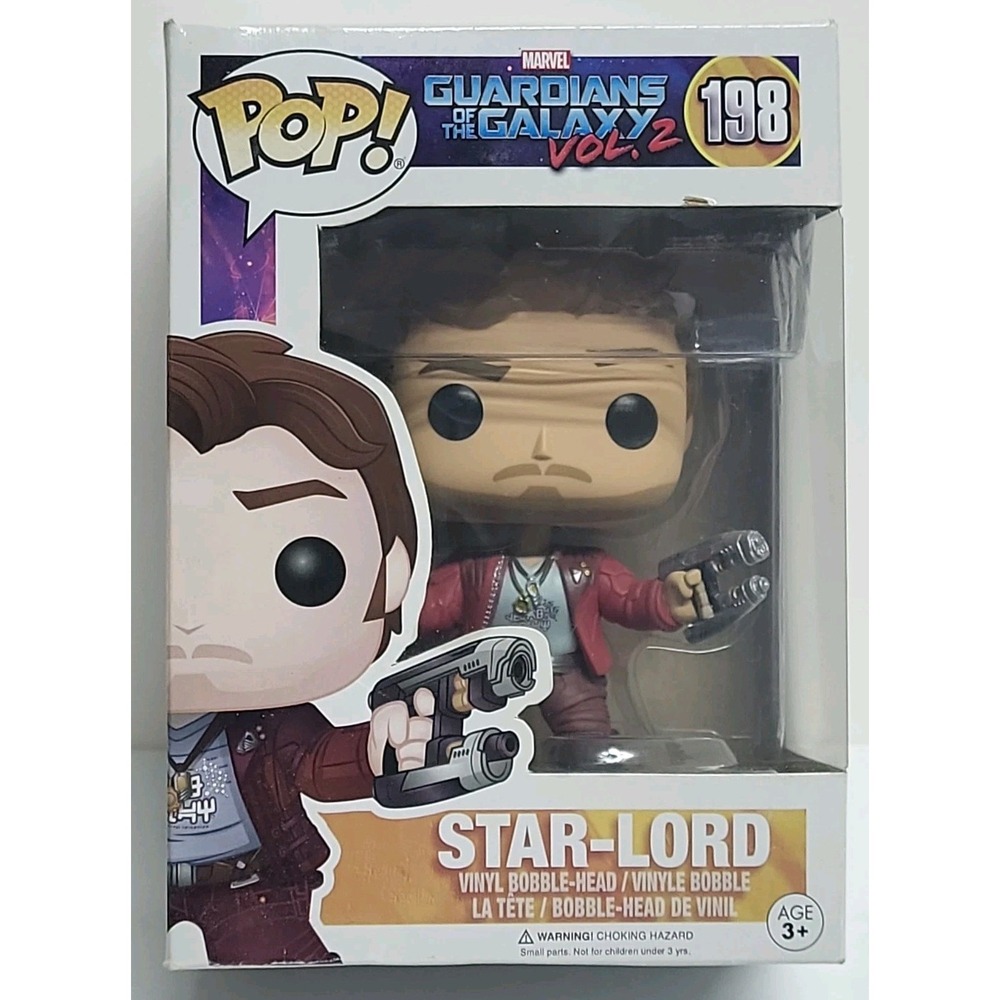 Funko Pop! Marvel: Guardians of the Galaxy 2 Star-Lord #198 Vinyl Figure *Read*